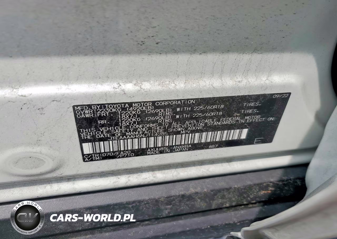 2022 Toyota Venza Le VIN:JTEAAAAH6NJ114285 - 14