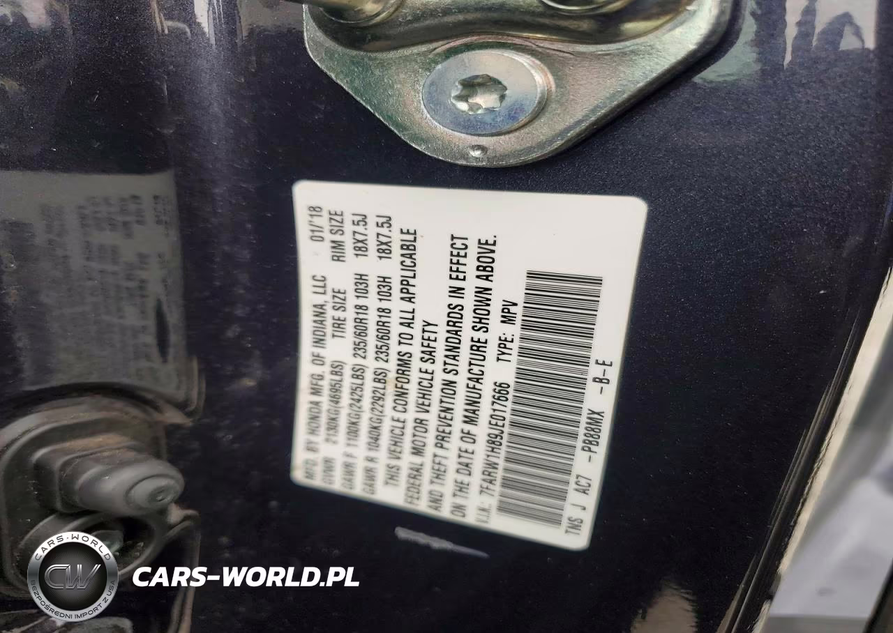 2018 Honda Cr-V Exl VIN:7FARW1H89JE017666 - 13