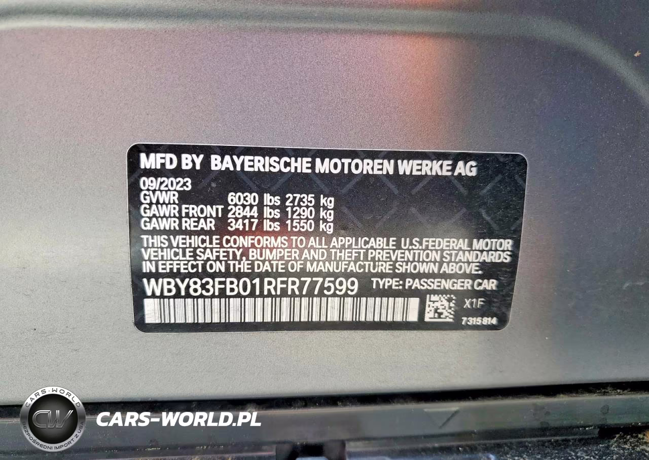 2024 BMW I4 xDrive 40 VIN:WBY83FB01RFR77599 - 14