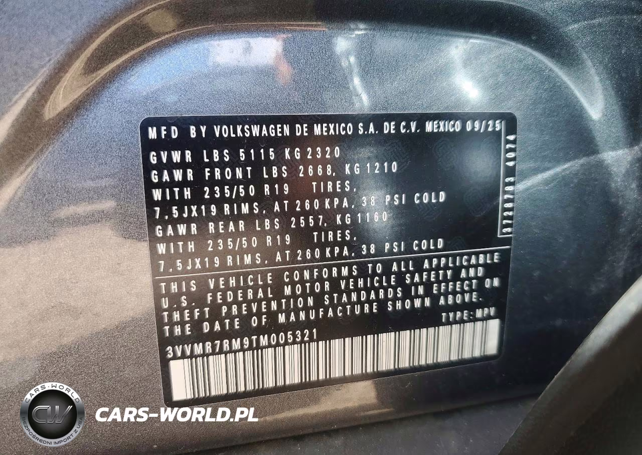 2026 Volkswagen Tiguan Se VIN:3VVMR7RM9TM005321 - 12