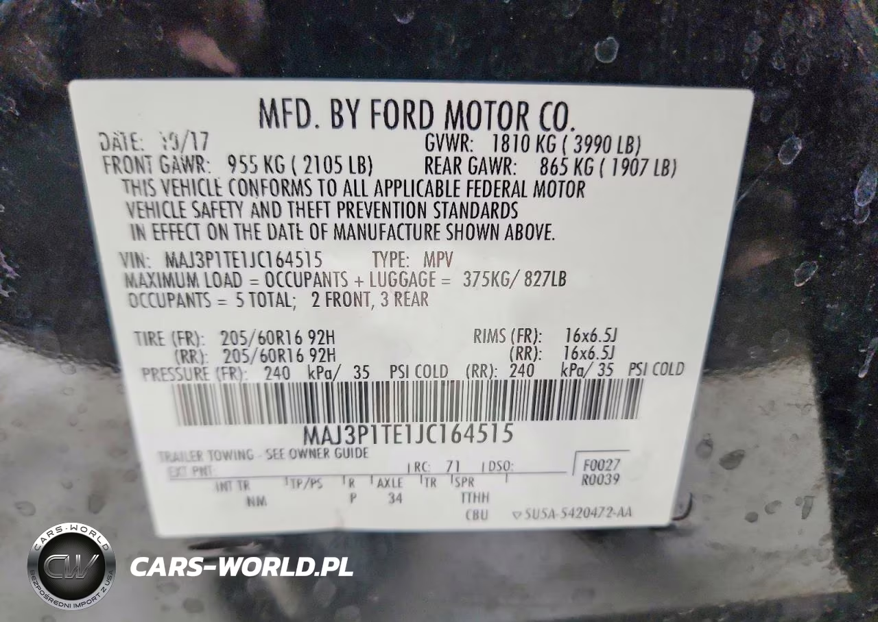2018 Ford Ecosport Se VIN:MAJ3P1TE1JC164515 - 14