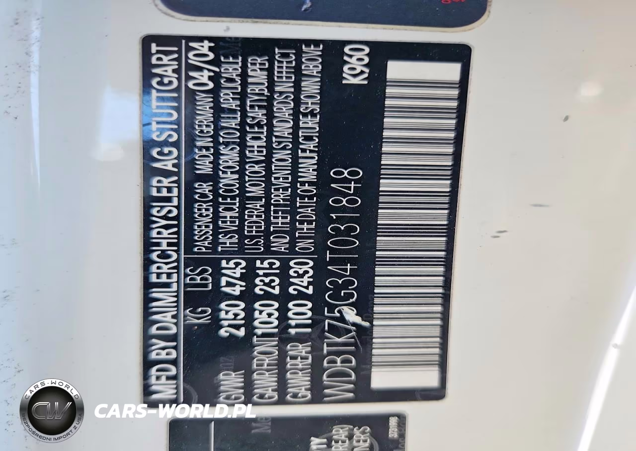 2004 Mercedes-Benz Clk 500 VIN:WDBTK75G34T031848 - 12