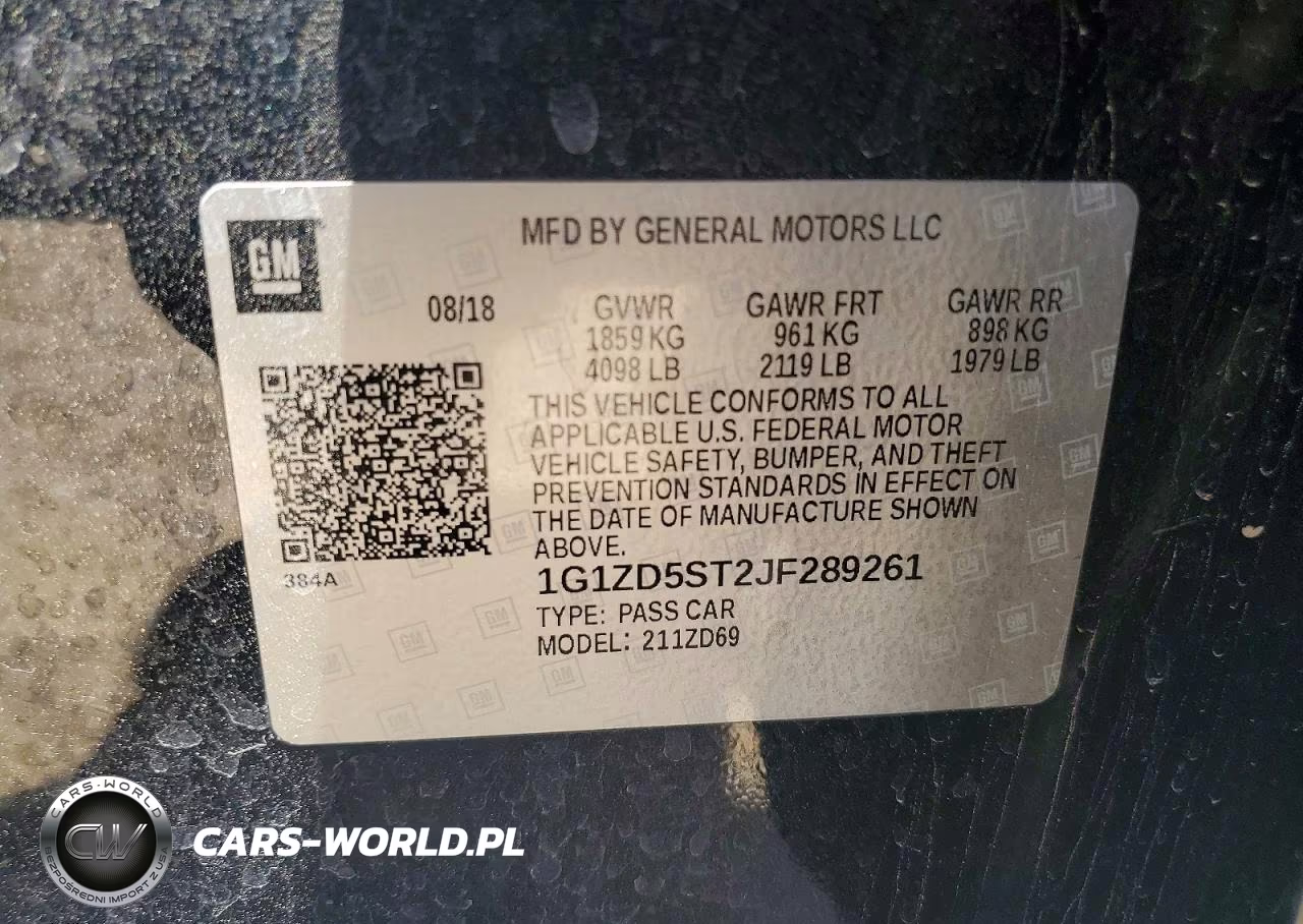 2018 Chevrolet Malibu Lt VIN:1G1ZD5ST2JF289261 - 12