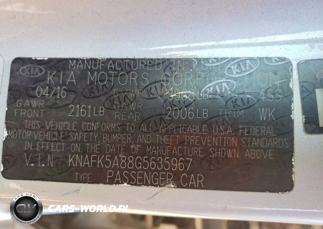 2016 Kia Forte Lx VIN:KNAFK5A88G5635967 - 13
