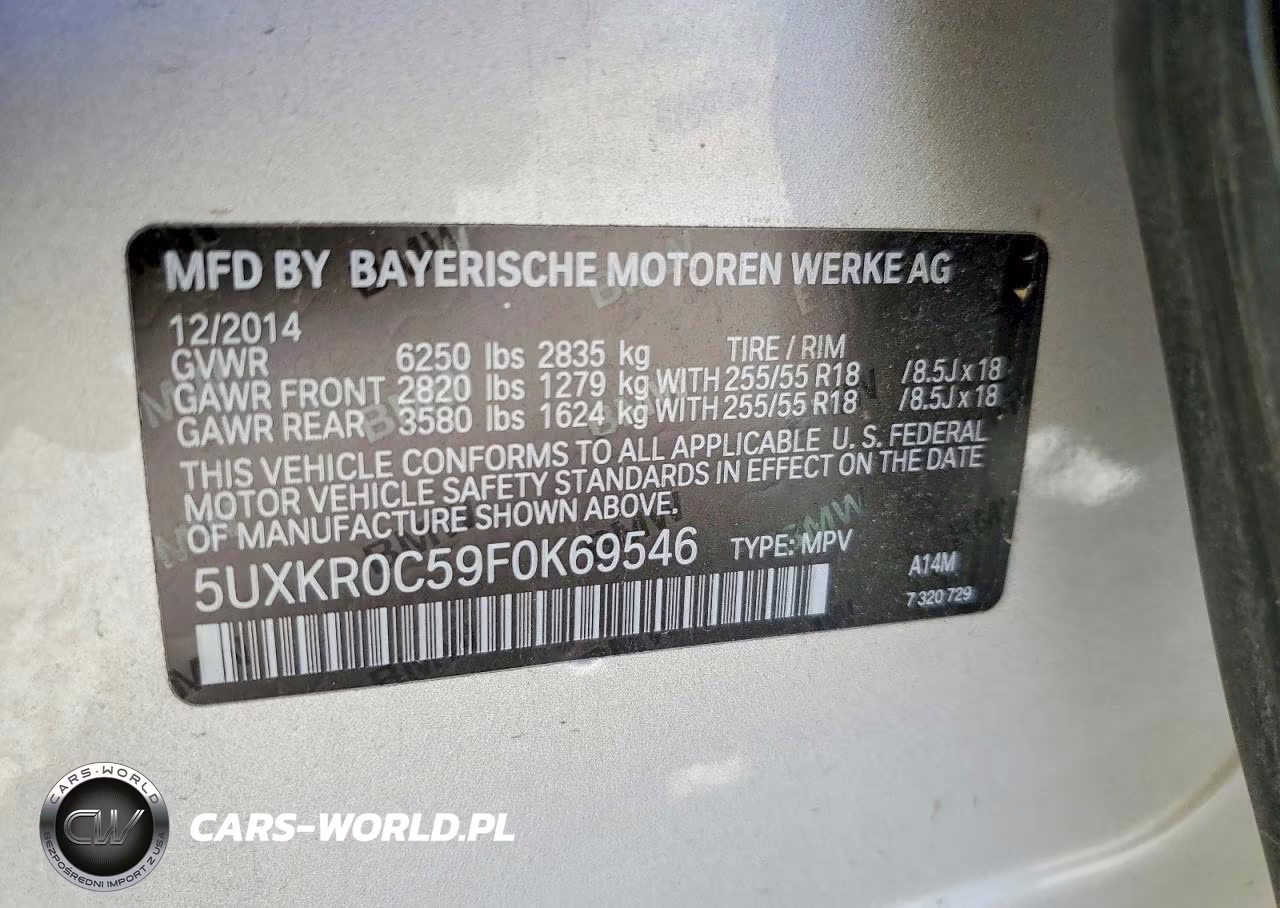 2015 BMW X5 xDrive35I VIN:5UXKR0C59F0K69546 - 14
