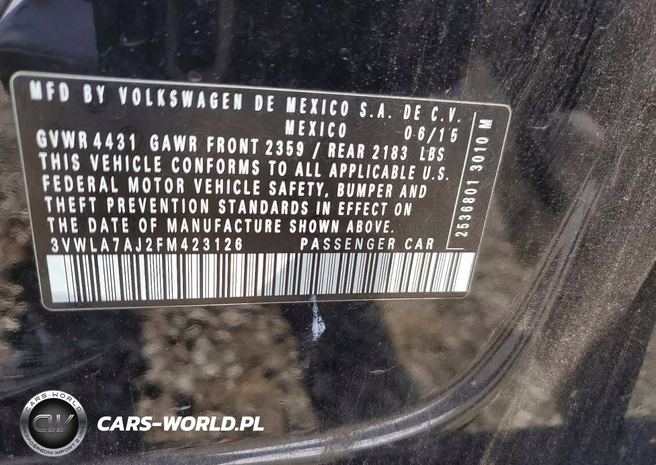 2015 Volkswagen Jetta Tdi VIN:3VWLA7AJ2FM423126 - 12