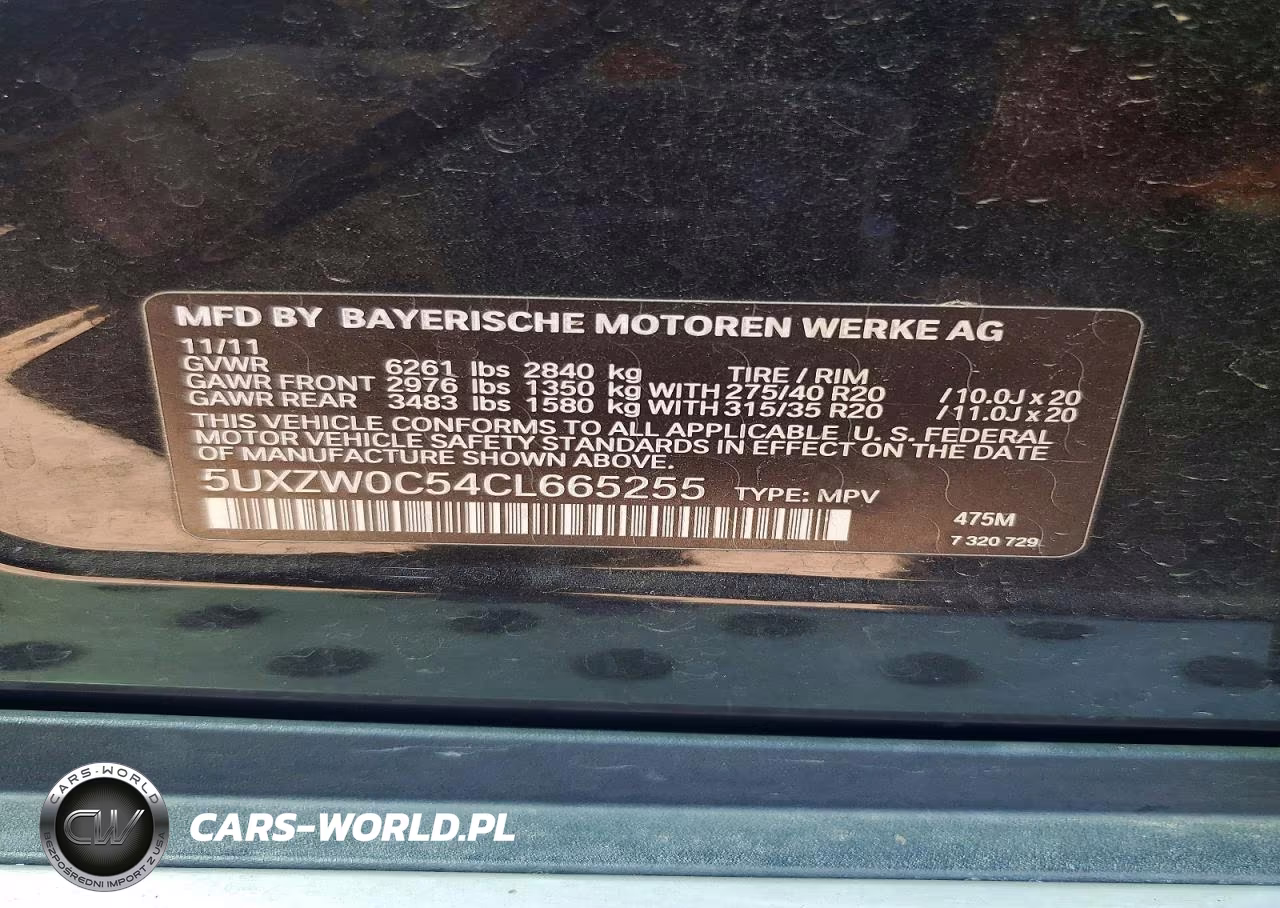 2012 BMW X5 xDrive35D VIN:5UXZW0C54CL665255 - 12