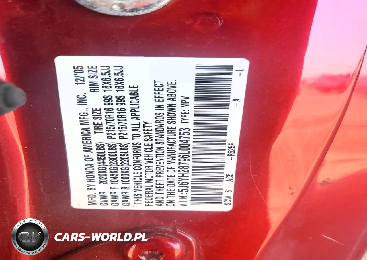 2006 Honda Element Ex VIN:5J6YH28796L004753 - 13