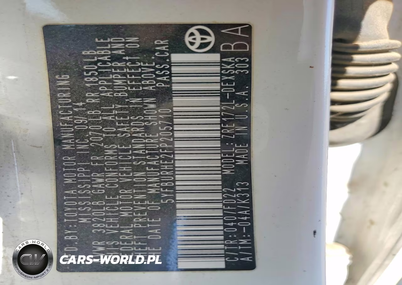 2015 Toyota Corolla S Plus VIN:5YFBURHE2FP205710 - 12