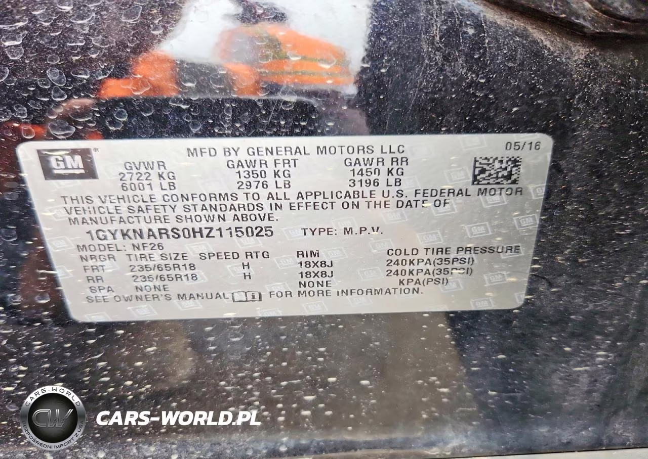 2017 Cadillac Xt5 VIN:1GYKNARS0HZ115025 - 12