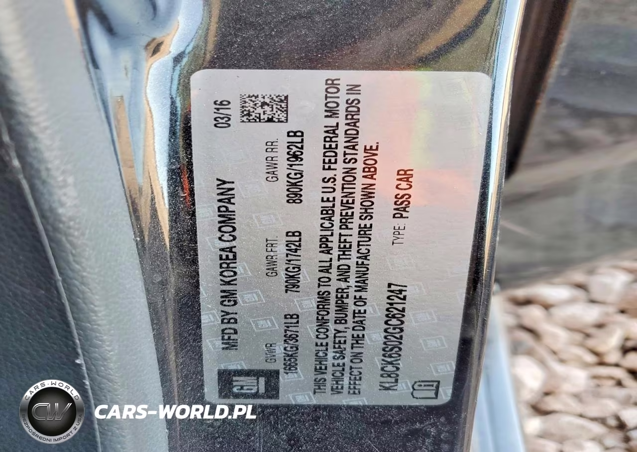 2016 Chevrolet Spark Ev 1Lt VIN:KL8CK6S02GC621247 - 12