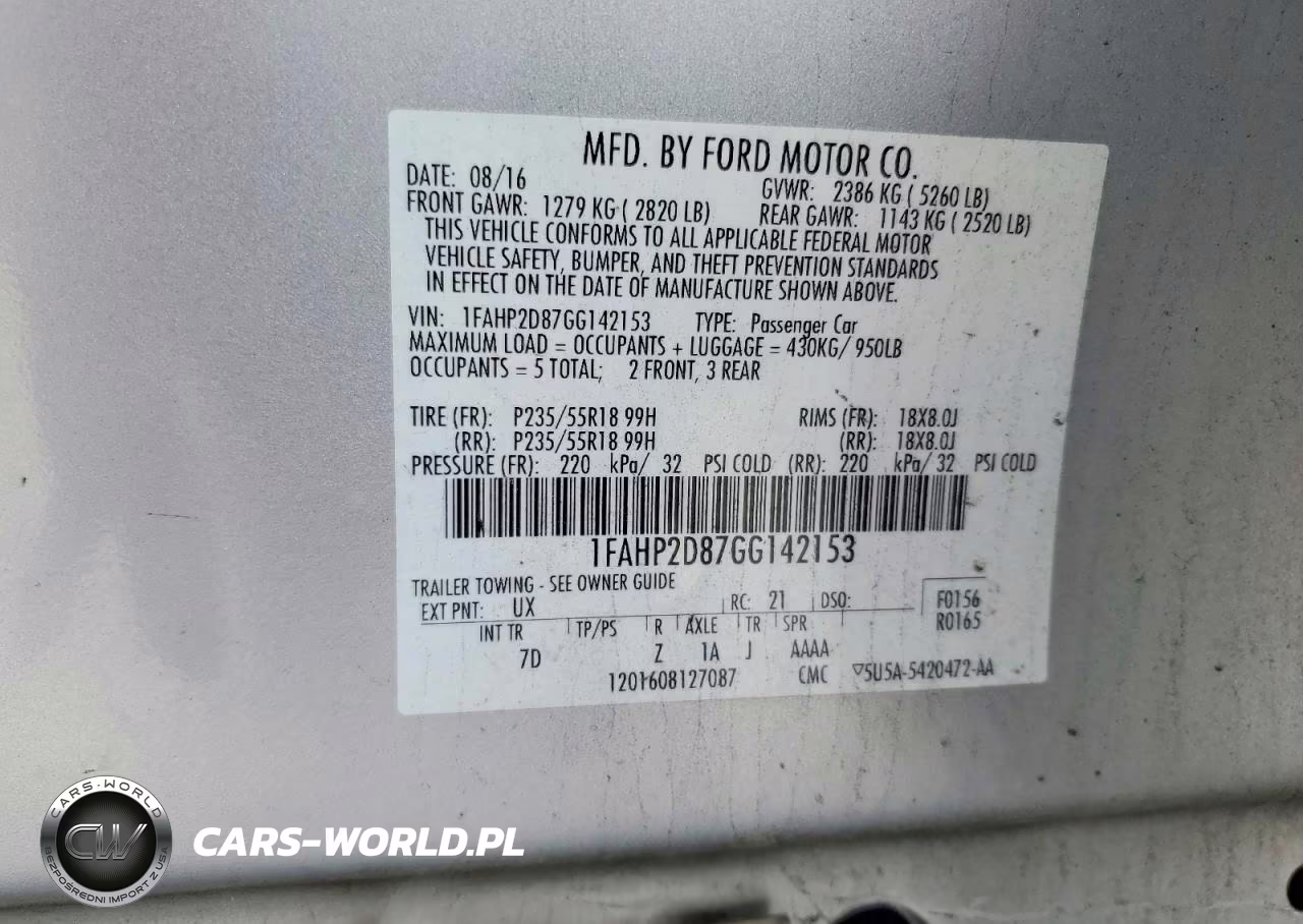 2016 Ford Taurus Se VIN:1FAHP2D87GG142153 - 12