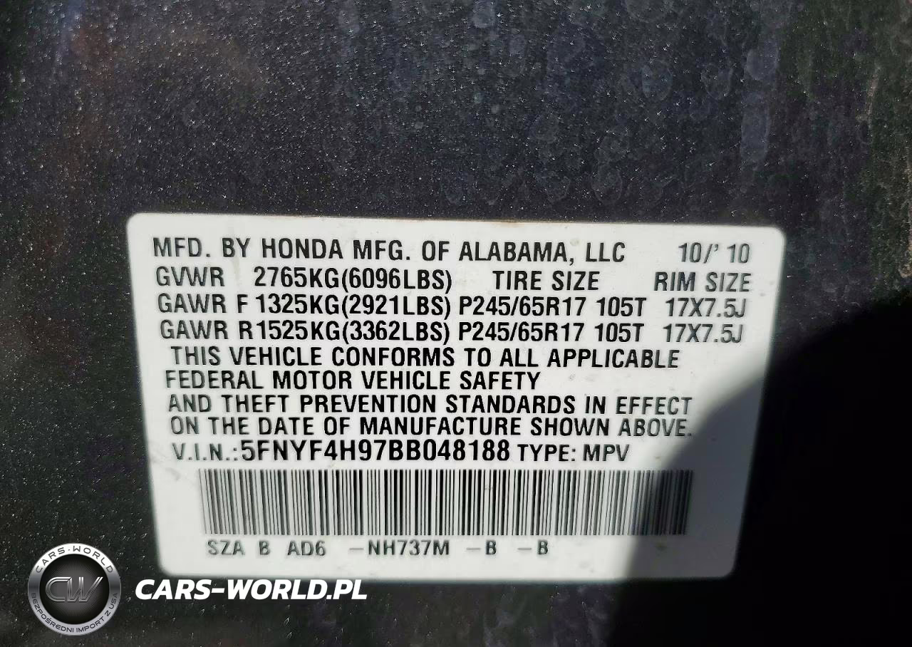 2011 Honda Pilot Touring VIN:5FNYF4H97BB048188 - 13