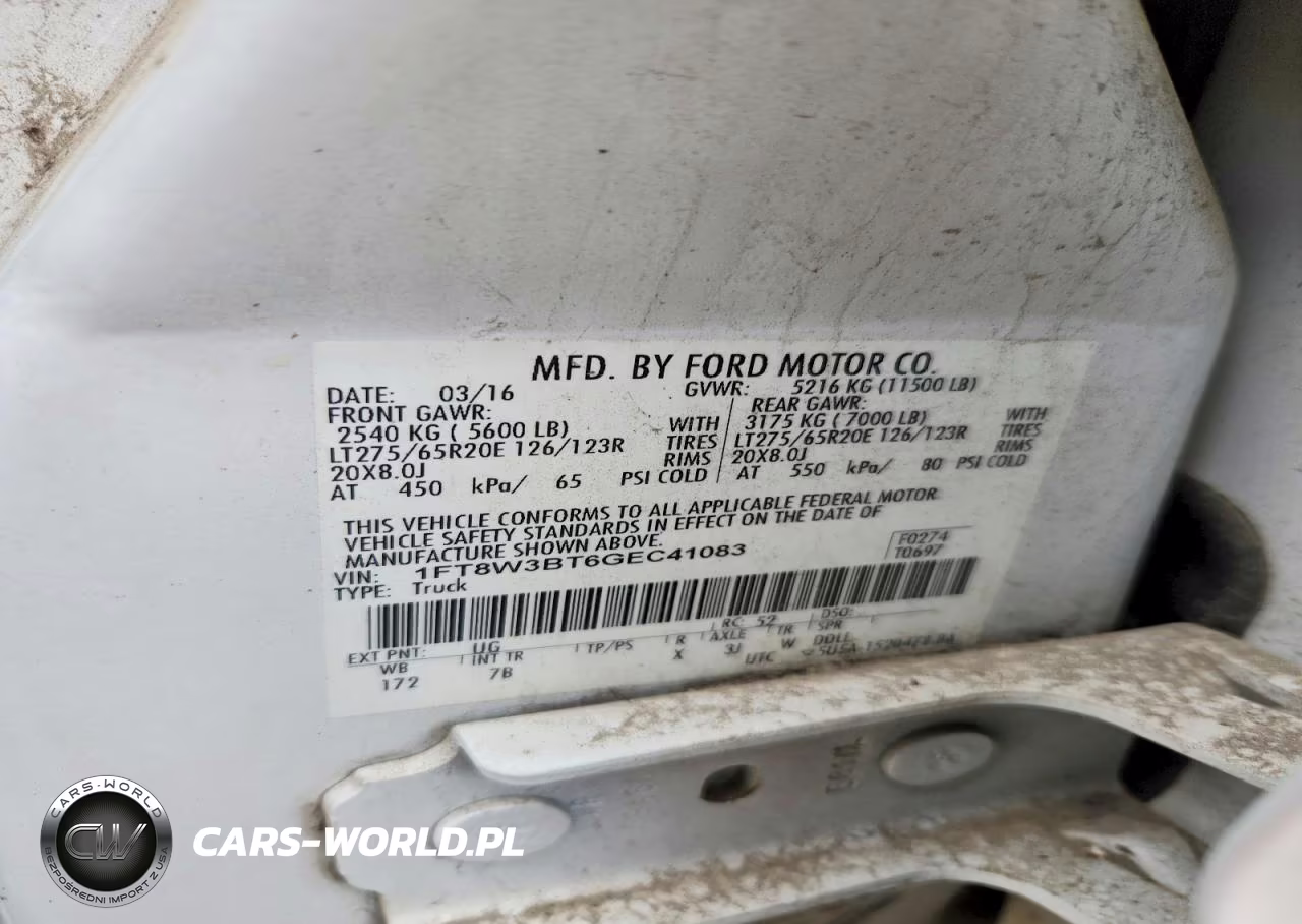 2016 Ford F350 Super Duty VIN:1FT8W3BT6GEC41083 - 12
