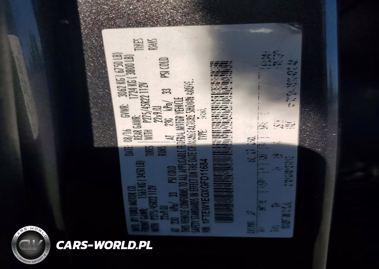 2016 Ford F150 Supercrew VIN:1FTEW1EGXGFD11684 - 12