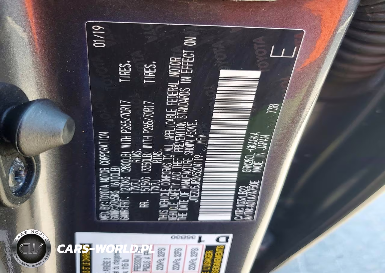 2019 Toyota 4Runner Sr5 Premium VIN:JTEZU5JR3K5204119 - 13