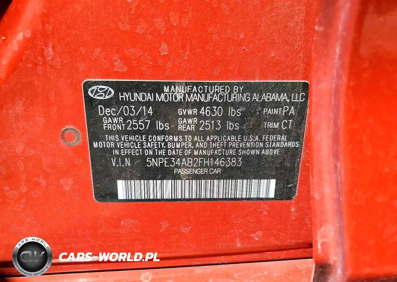 2015 Hyundai Sonata Limited 2.0T VIN:5NPE34AB2FH146383 - 13