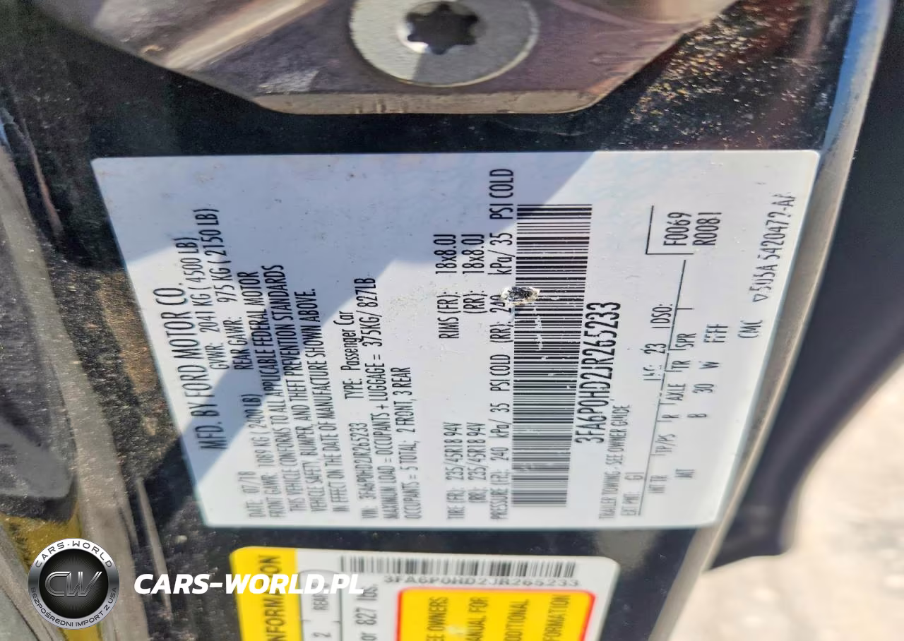 2018 Ford Fusion Se VIN:3FA6P0HD2JR265233 - 12
