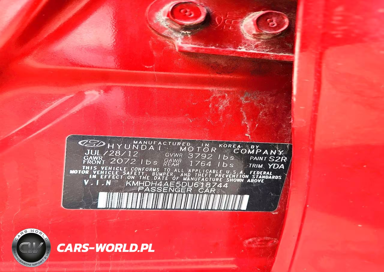 2013 Hyundai Elantra Gls VIN:KMHDH4AE5DU618744 - 13