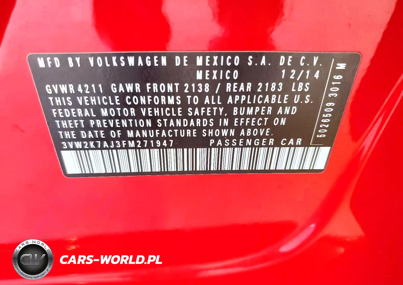 2015 Volkswagen Jetta Base VIN:3VW2K7AJ3FM271947 - 12