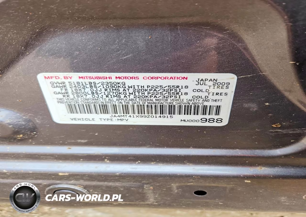 2009 Mitsubishi Outlander Xls VIN:JA4MT41X99Z014915 - 12