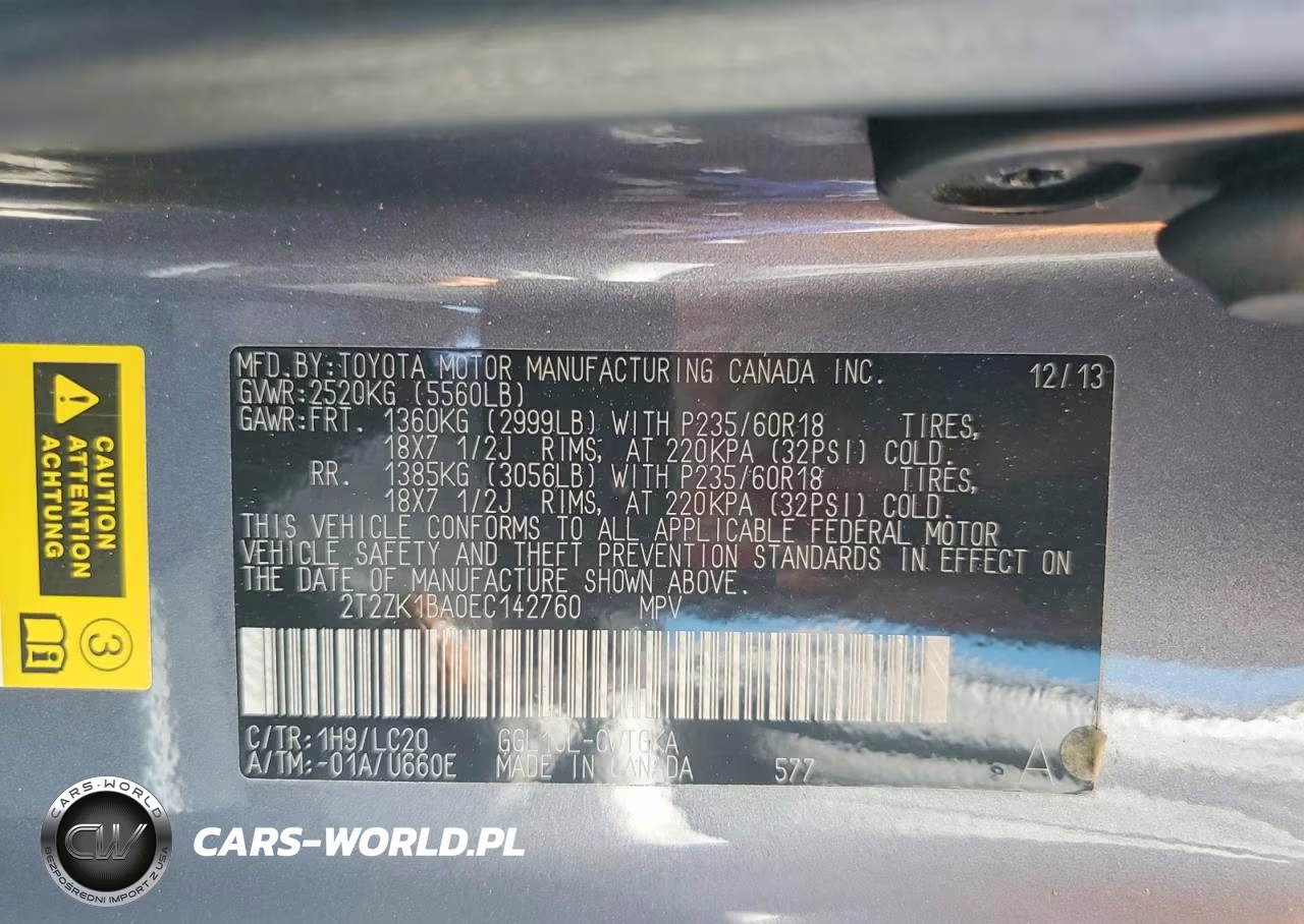2014 Lexus Rx 350 Base VIN:2T2ZK1BA0EC142760 - 14