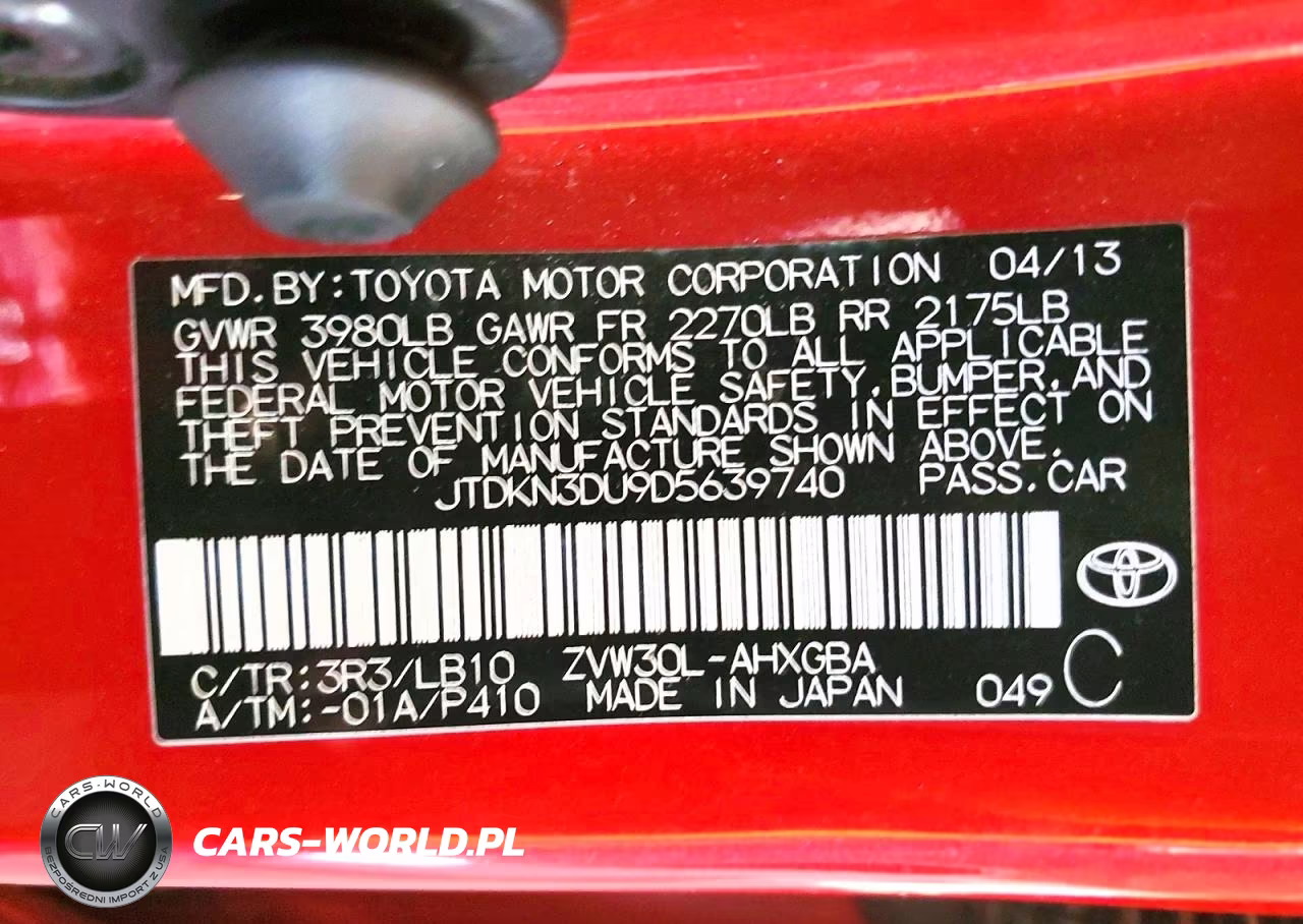 2013 Toyota Prius Five VIN:JTDKN3DU9D5639740 - 12