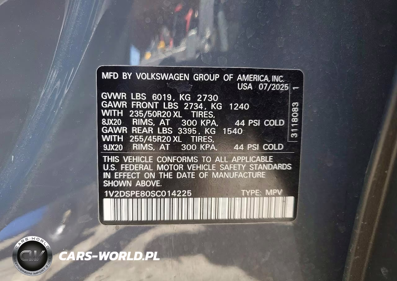 2025 Volkswagen Id.4 Pro VIN:1V2DSPE80SC014225 - 13