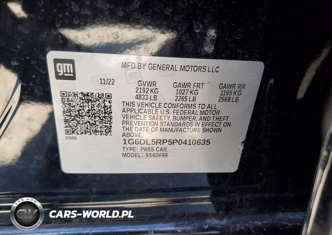 2023 Cadillac Ct4-V Blackwing VIN:1G6DL5RP5P0410635 - 12