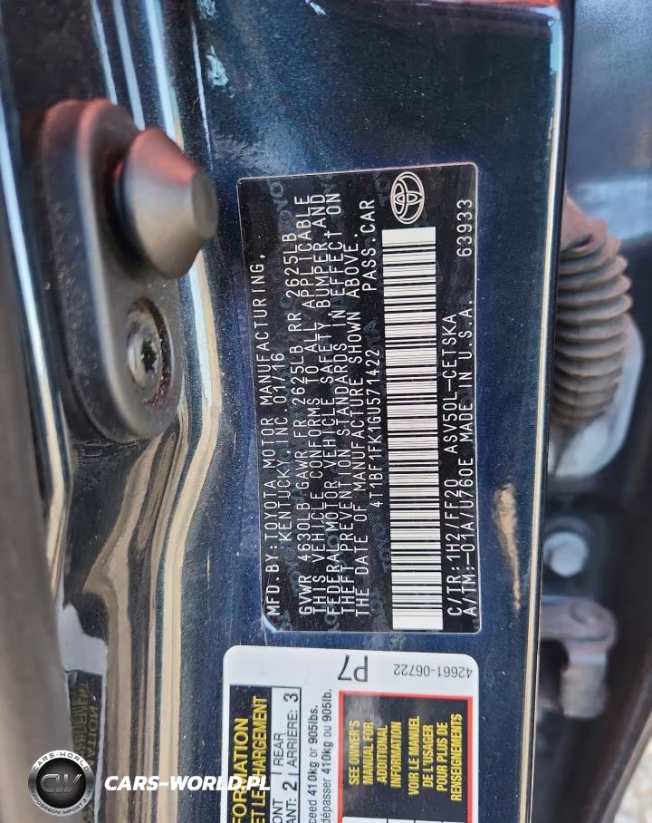 2016 Toyota Camry Se VIN:4T1BF1FK1GU571422 - 12