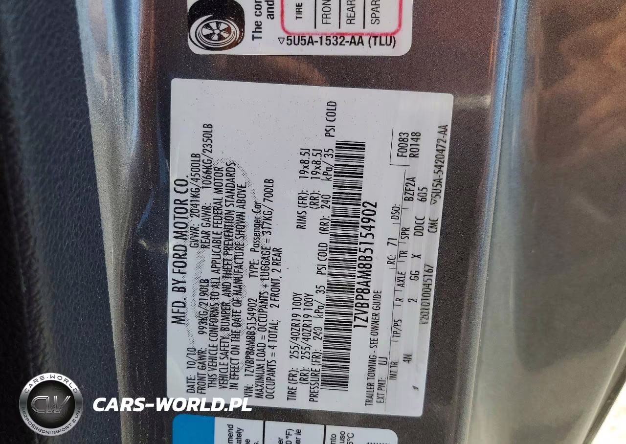 2011 Ford Mustang VIN:1ZVBP8AM8B5154902 - 12