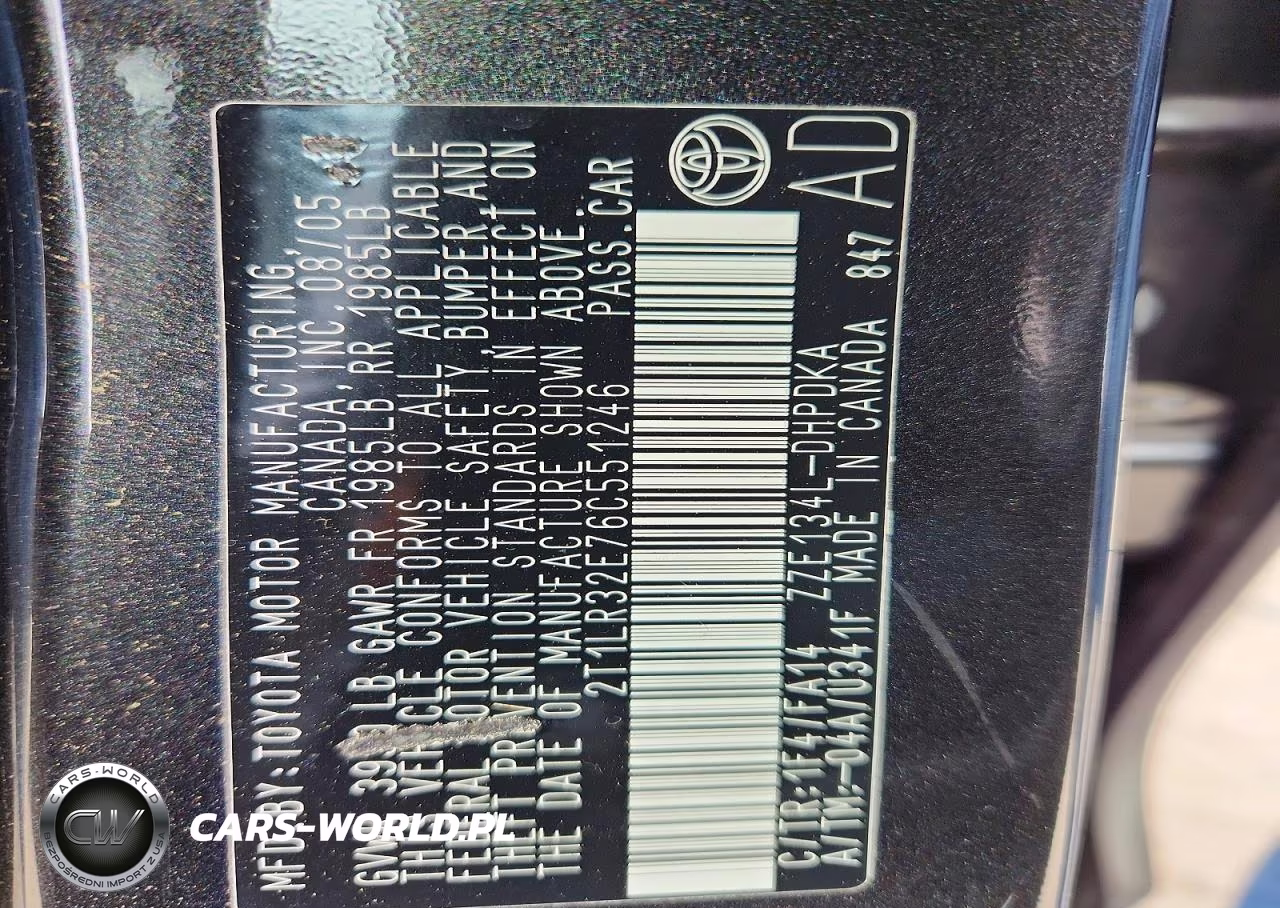 2006 Toyota Matrix Base VIN:2T1LR32E76C551246 - 14