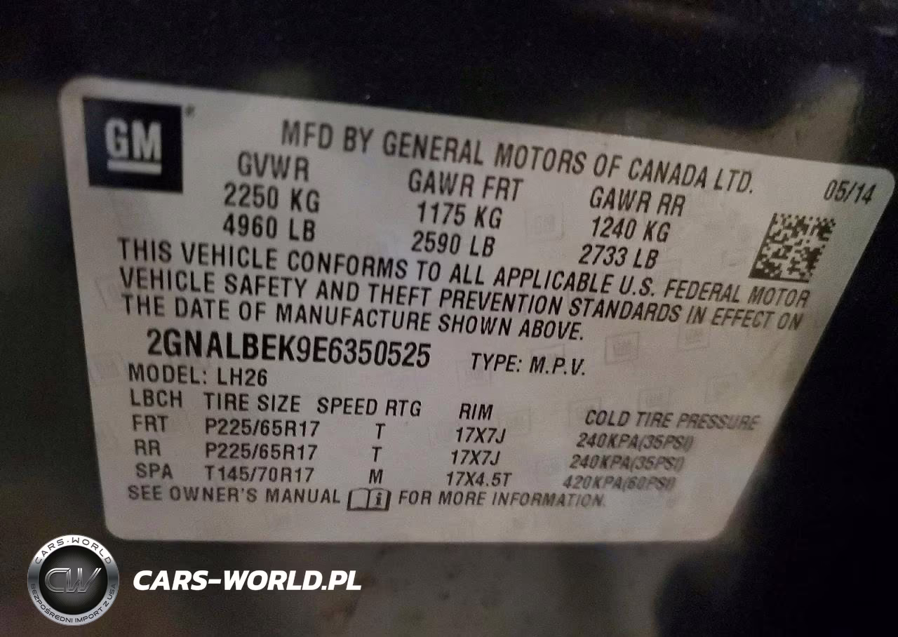 2014 Chevrolet Equinox Lt VIN:2GNALBEK9E6350525 - 13