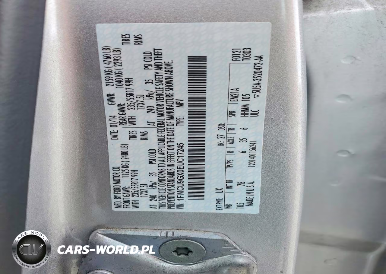 2014 Ford Escape Se VIN:1FMCU9GX0EUC17245 - 13