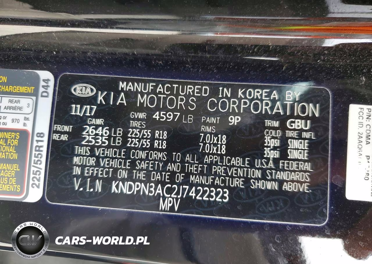 2018 Kia Sportage Ex VIN:KNDPN3AC2J7422323 - 13