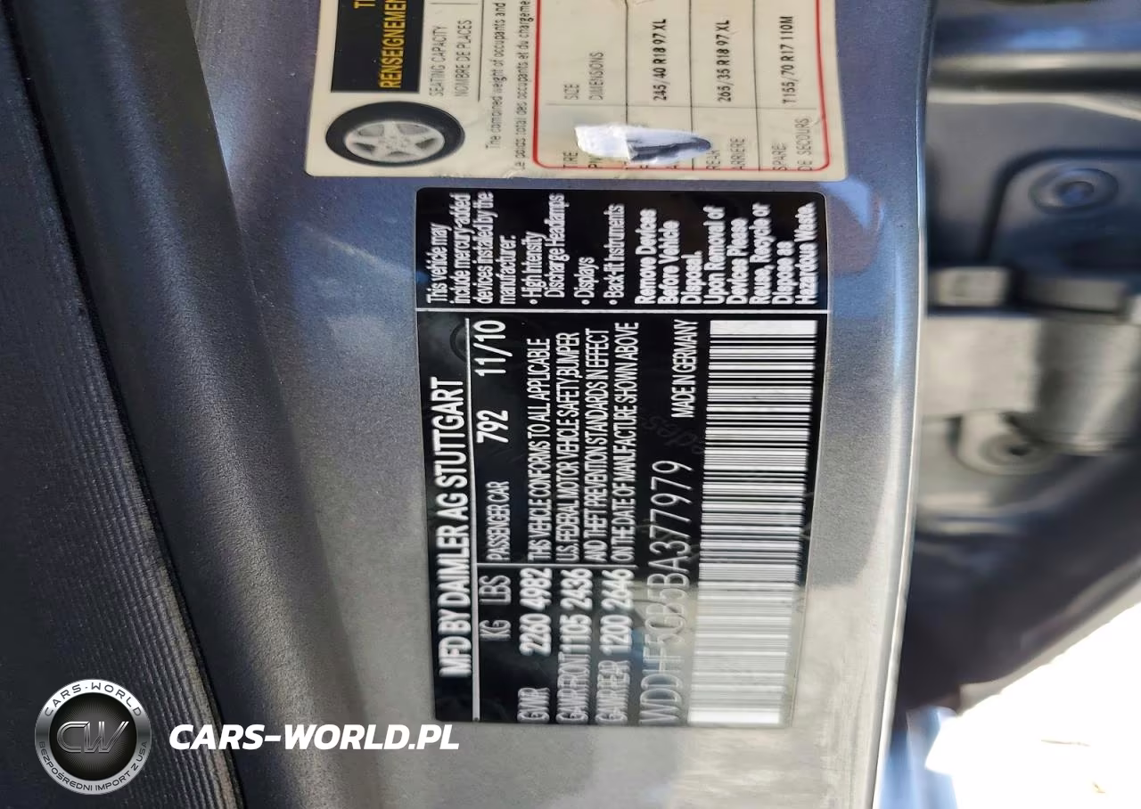 2011 Mercedes-Benz E 350 VIN:WDDHF5GB5BA377979 - 12
