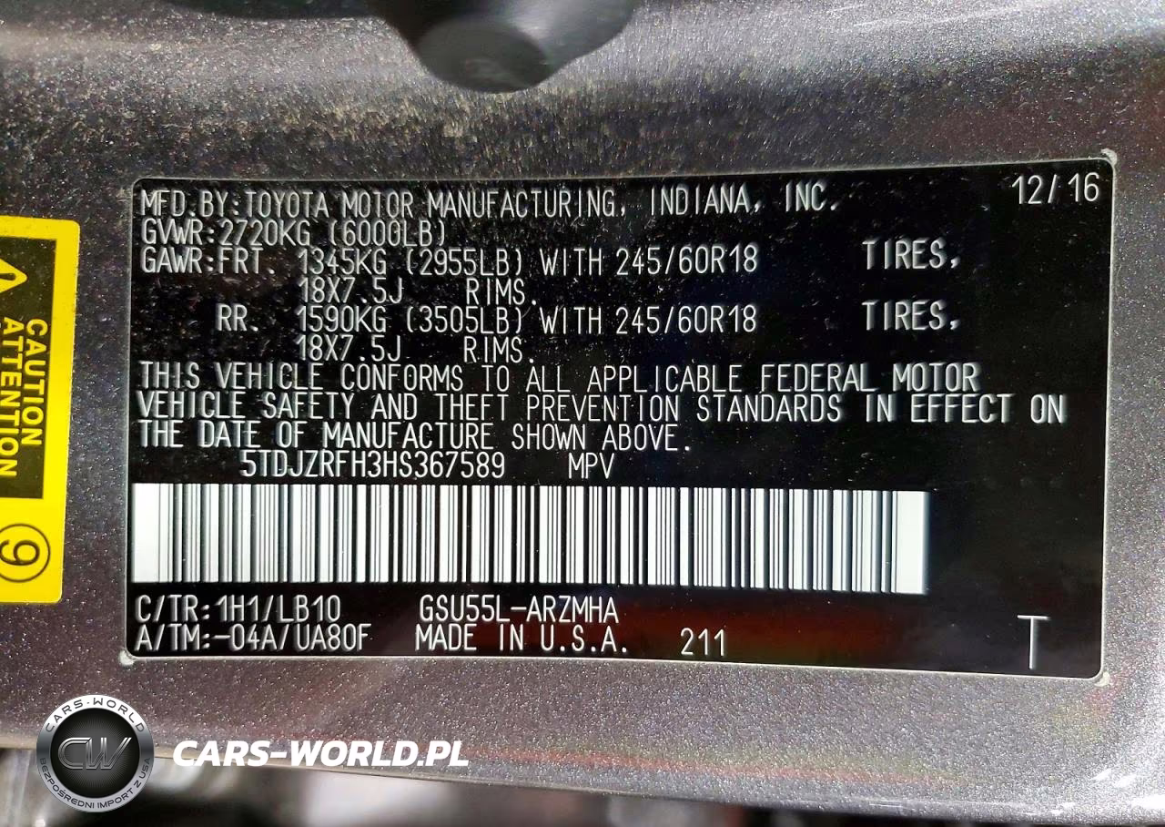 2017 Toyota Highlander Xle VIN:5TDJZRFH3HS367589 - 13