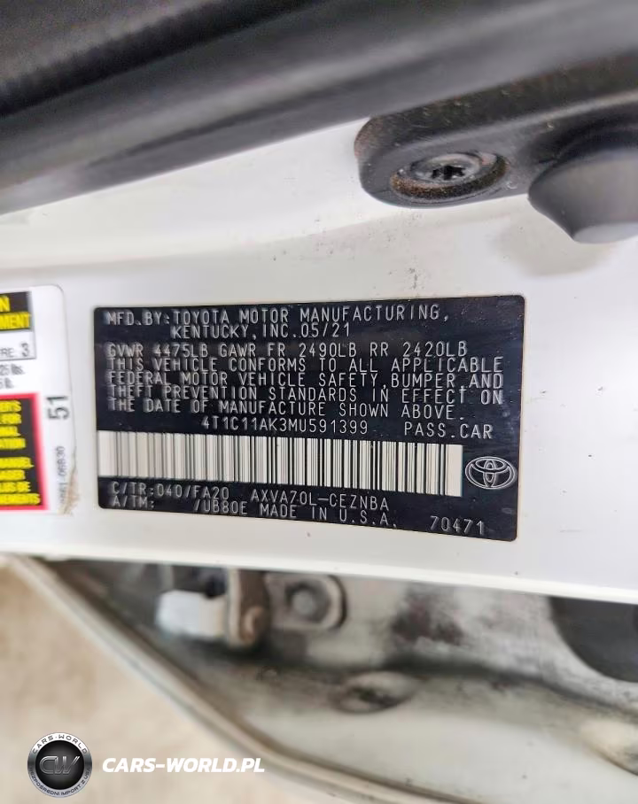 2021 Toyota Camry Le VIN:4T1C11AK3MU591399 - 13