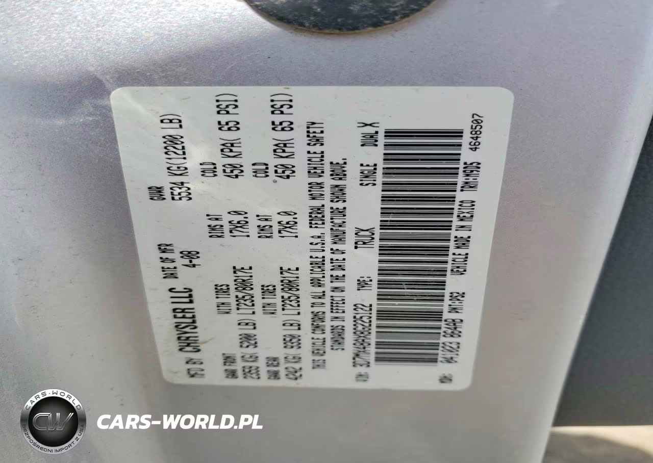 2008 Dodge Ram 3500 St VIN:3D7MX48AX8G225122 - 13