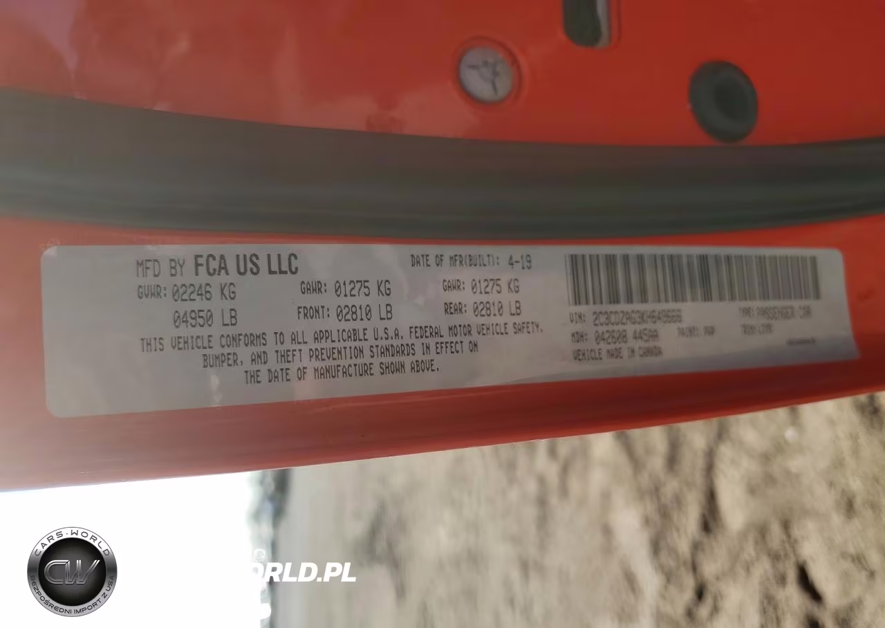2019 Dodge Challenger Sxt VIN:2C3CDZAG3KH649666 - 12