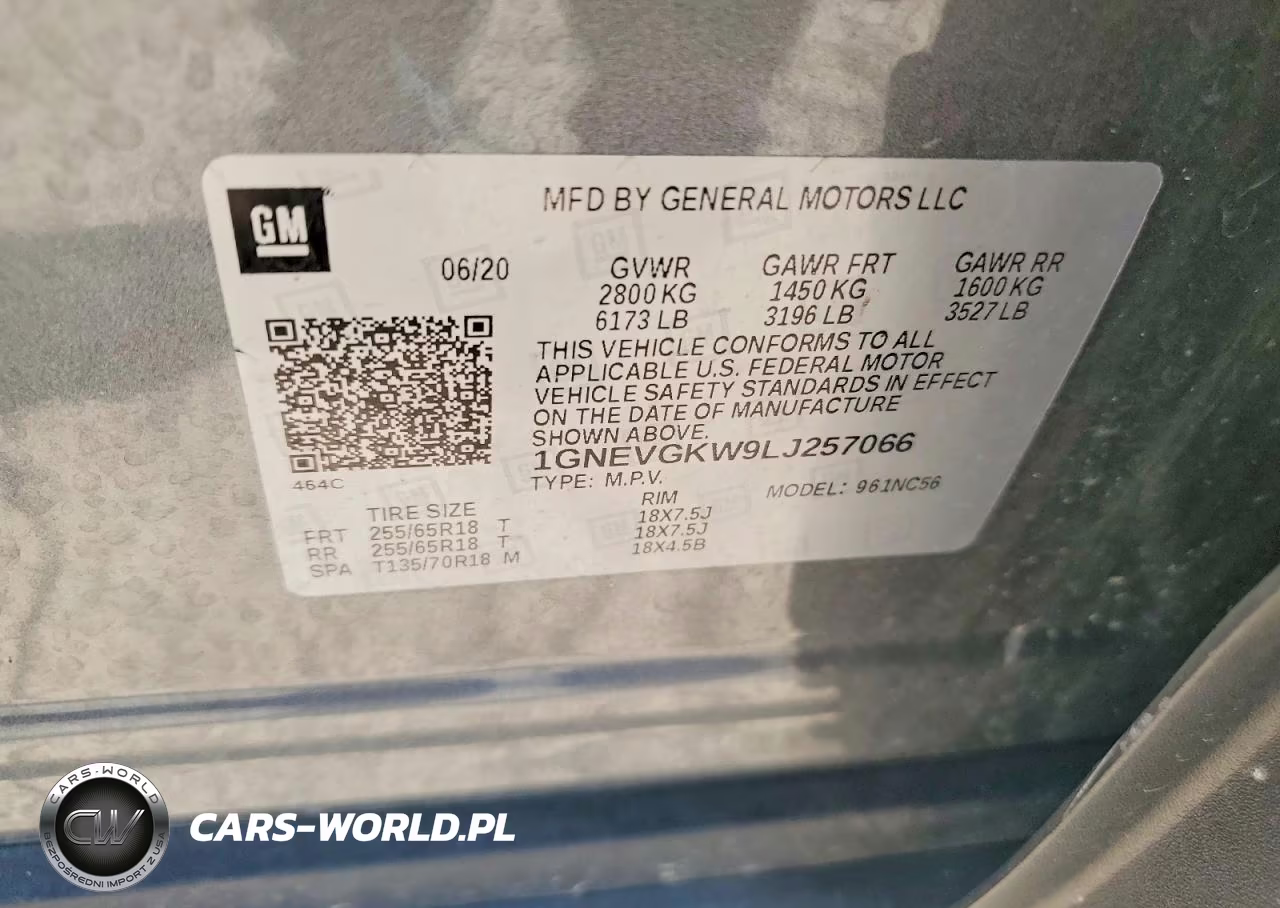2020 Chevrolet Traverse Lt VIN:1GNEVGKW9LJ257066 - 12