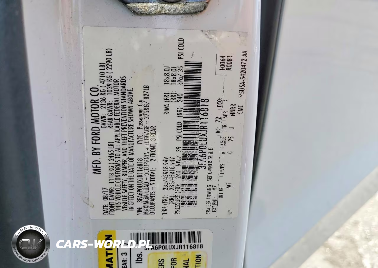 2018 Ford Fusion Se Hybrid VIN:3FA6P0LUXJR116818 - 12