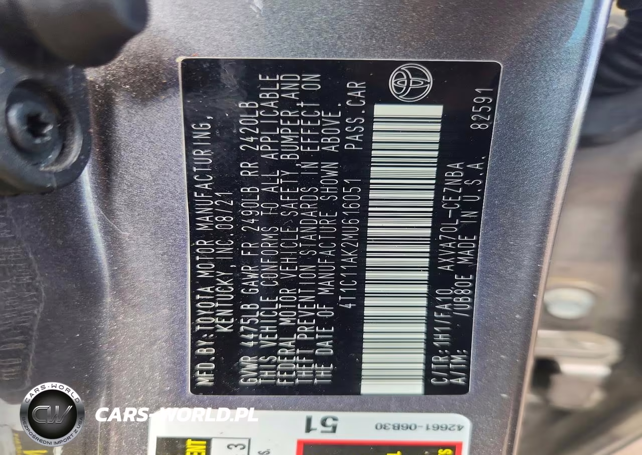 2021 Toyota Camry Le VIN:4T1C11AK2MU616051 - 12