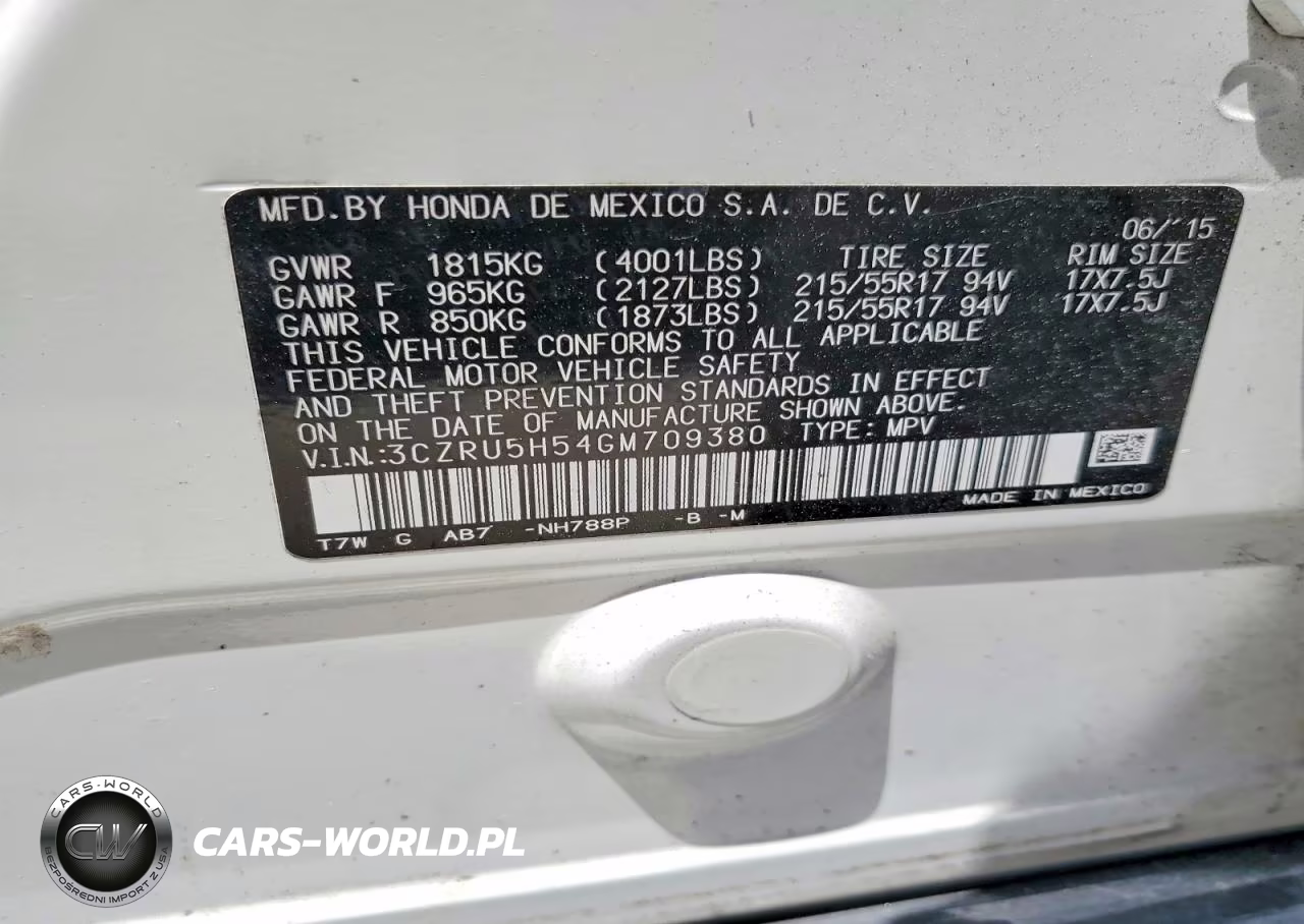 2016 Honda Hr-V Ex VIN:3CZRU5H54GM709380 - 13