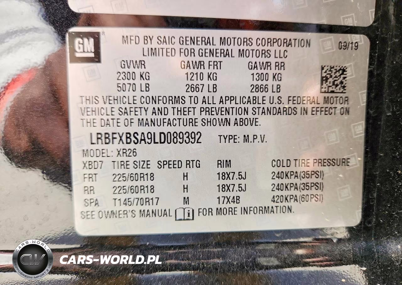 2020 Buick Envision Preferred VIN:LRBFXBSA9LD089392 - 13