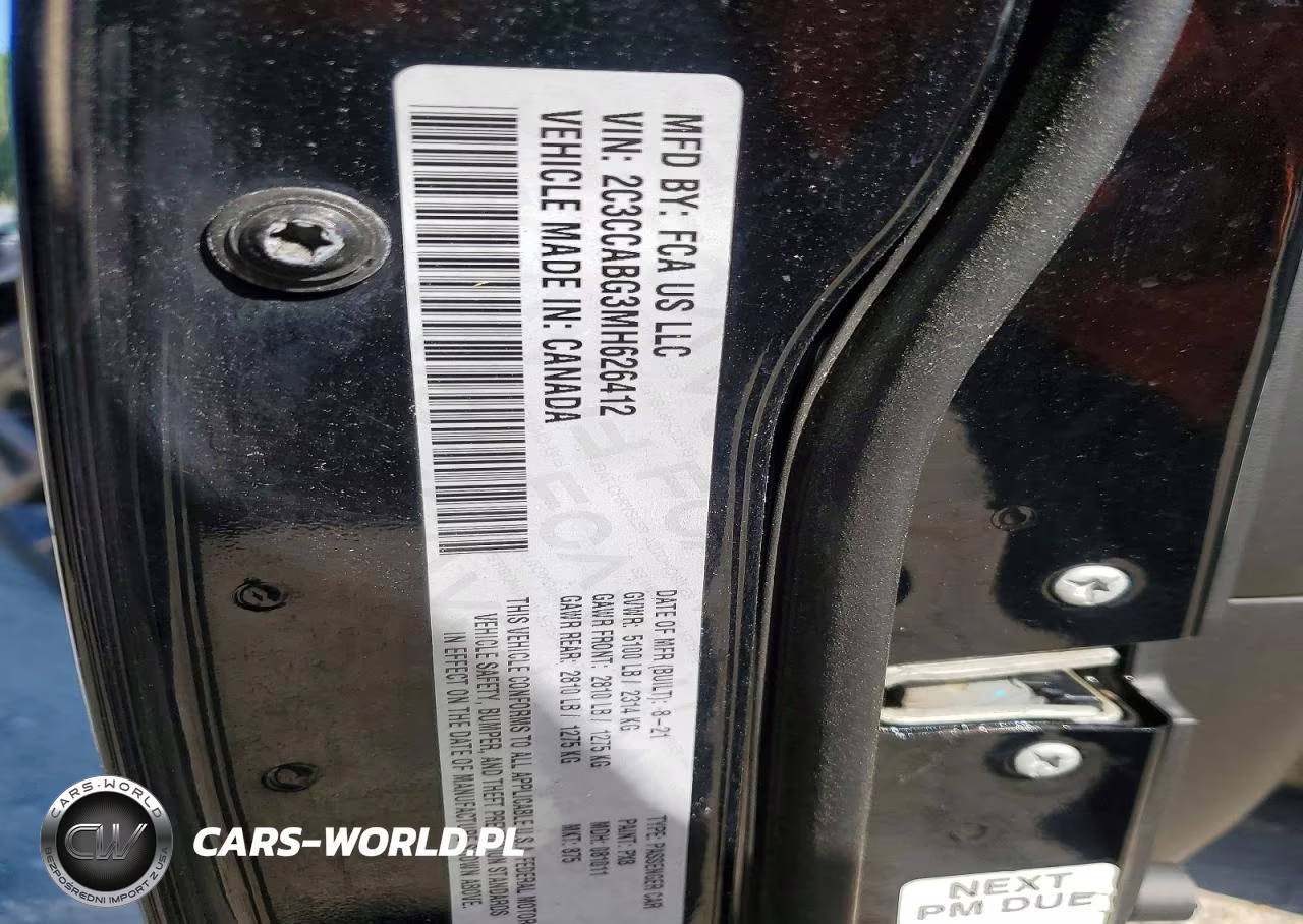 2021 Chrysler 300 S VIN:2C3CCABG3MH626412 - 12