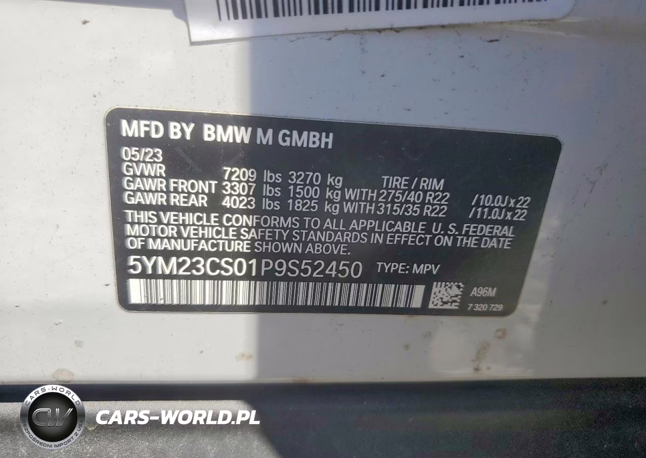2023 BMW Xm VIN:5YM23CS01P9S52450 - 13