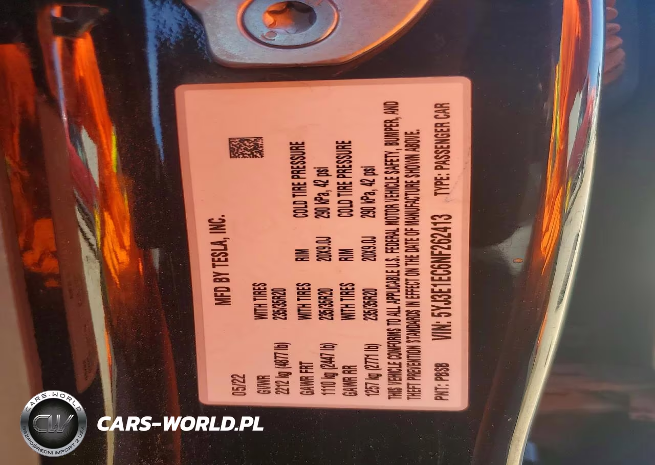 2022 Tesla Model 3 VIN:5YJ3E1EC6NF262413 - 13