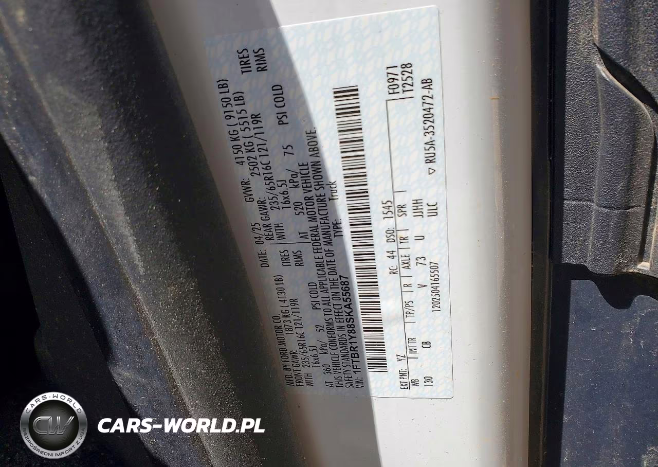 2025 Ford Transit T-250 VIN:1FTBR1Y88SKA55687 - 13