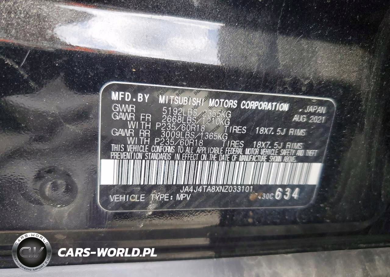 2022 Mitsubishi Outlander Es VIN:JA4J4TA8XNZ033101 - 13